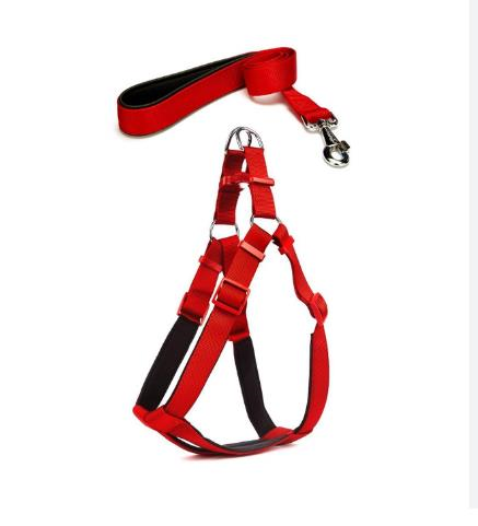 Glipet Köpek Yumuşak Doku Destekli Göğüs Tasması Seti Kırmızı S Beden 1,5Cm