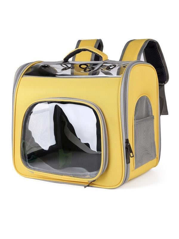 Glipet Marsilya Şeffaf Kedi Köpek Taşıma Sırt Çantası 40x30x35 Cm Sarı