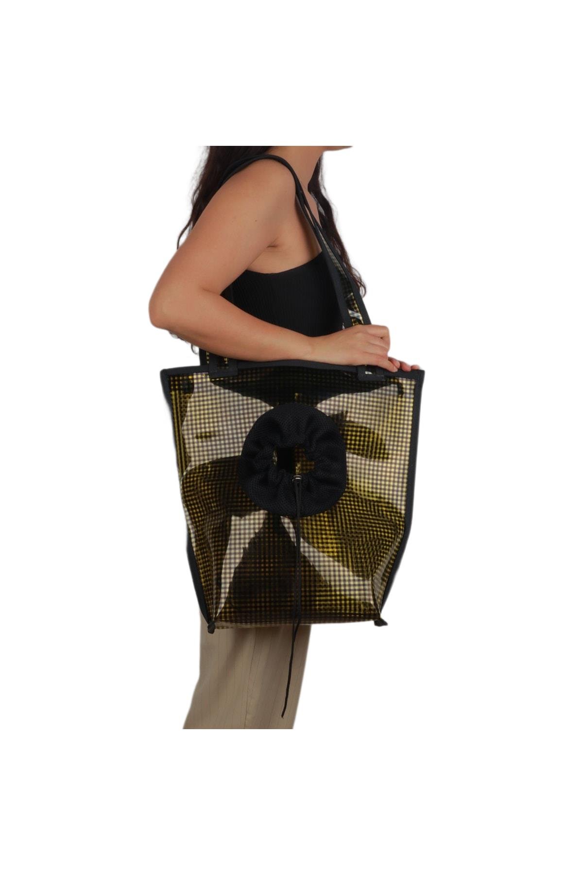 Glipet Omuz Askılı Şeffaf Kedi-köpek Taşıma Çantası 41*39*14 Cm 6 Kg Rainbow Sarı