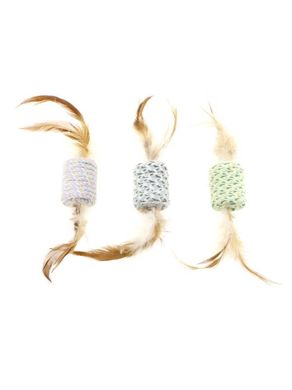 Glipet Örme Tüylü Silindir Kedi Oyuncağı 12 Cm