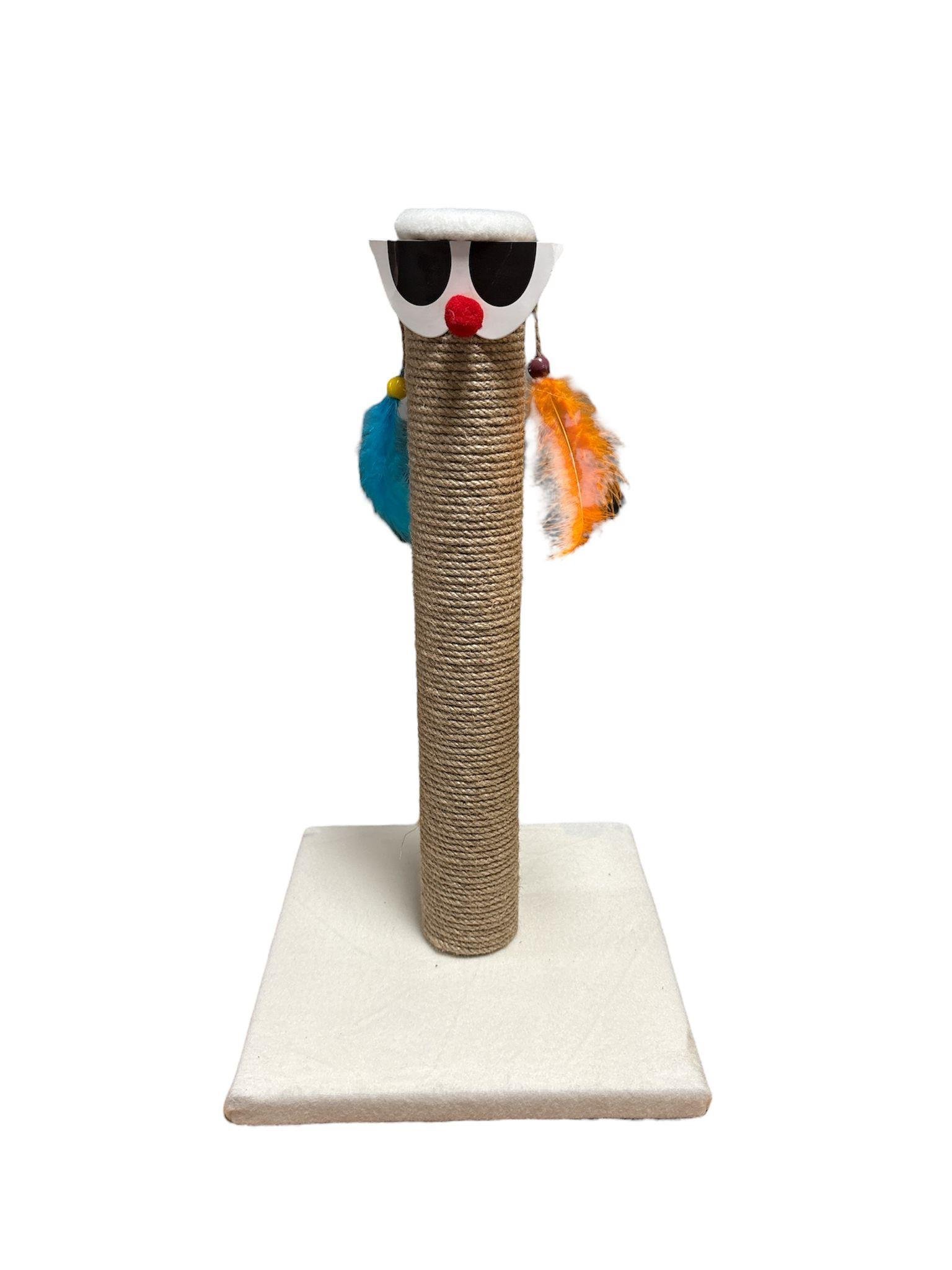 Glipet Palyaço Kedi Tırmalama Beyaz 45 Cm