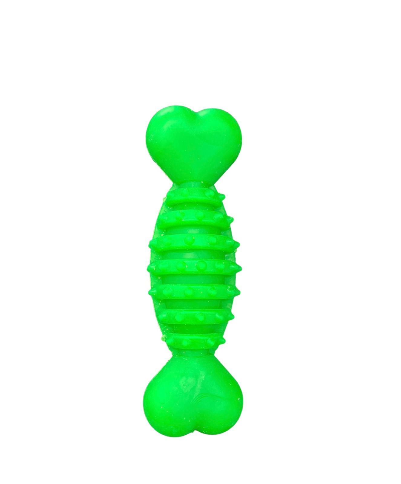 Glipet Plastik Halter Dikenli Kemik Köpek Oyuncağı 12cm Yeşil