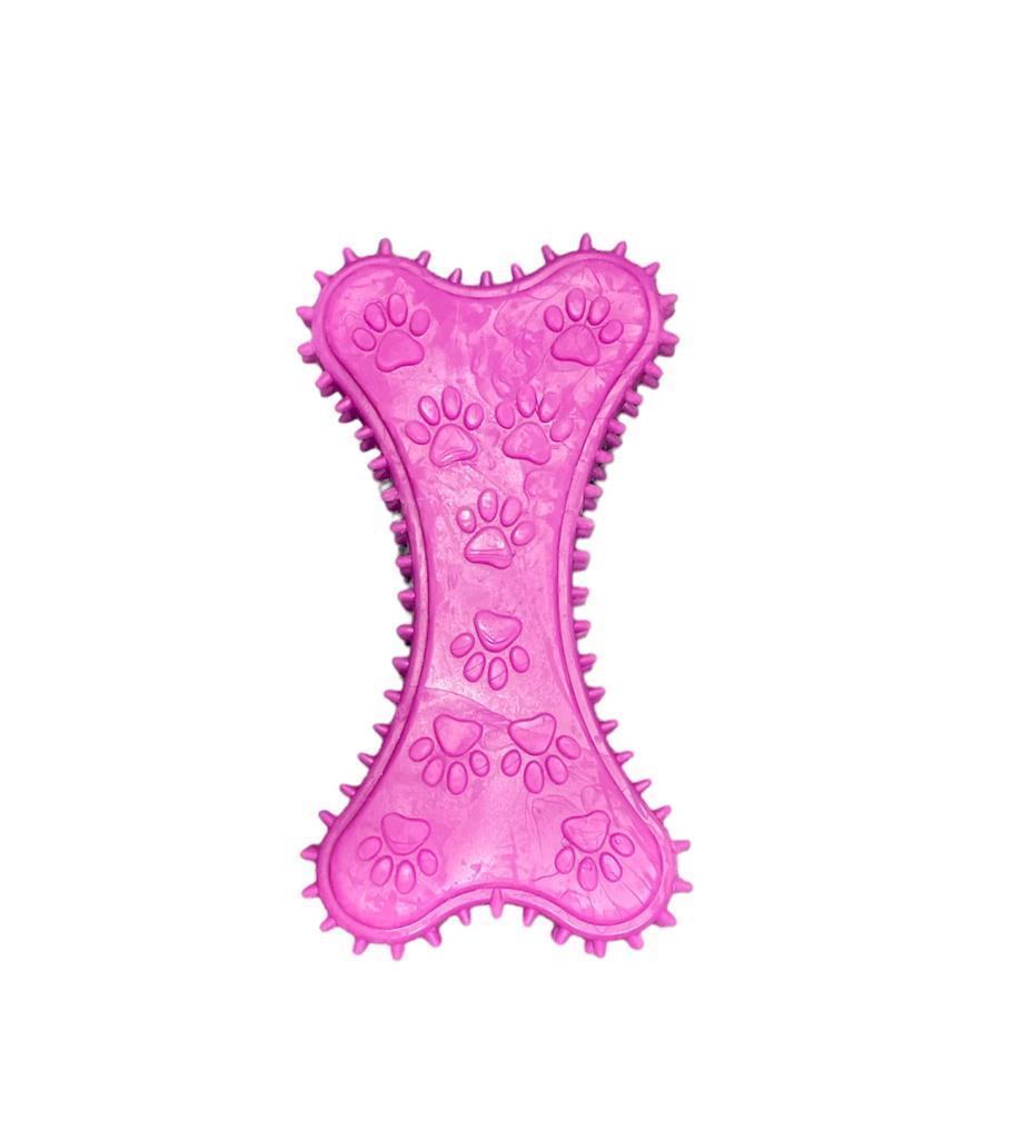 Glipet Plastik Kavak Kemik Dikenli Köpek Oyuncağı 12cm Mor