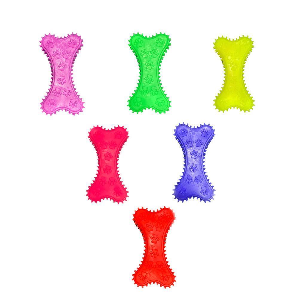 Glipet Plastik Kavak Kemik Dikenli Küçük Köpek Oyuncağı 10cm Mor