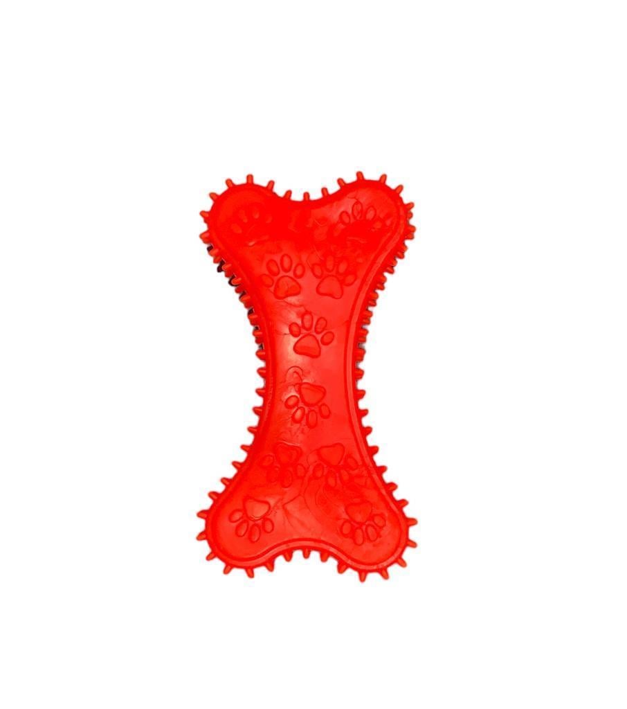 Glipet Plastik Kavak Kemik Dikenli Küçük Köpek Oyuncağı 10cm Turuncu