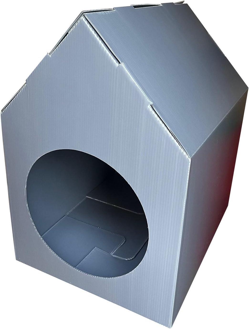 Glipet Plastik Kedi Evi Kedi Kulübesi Gri