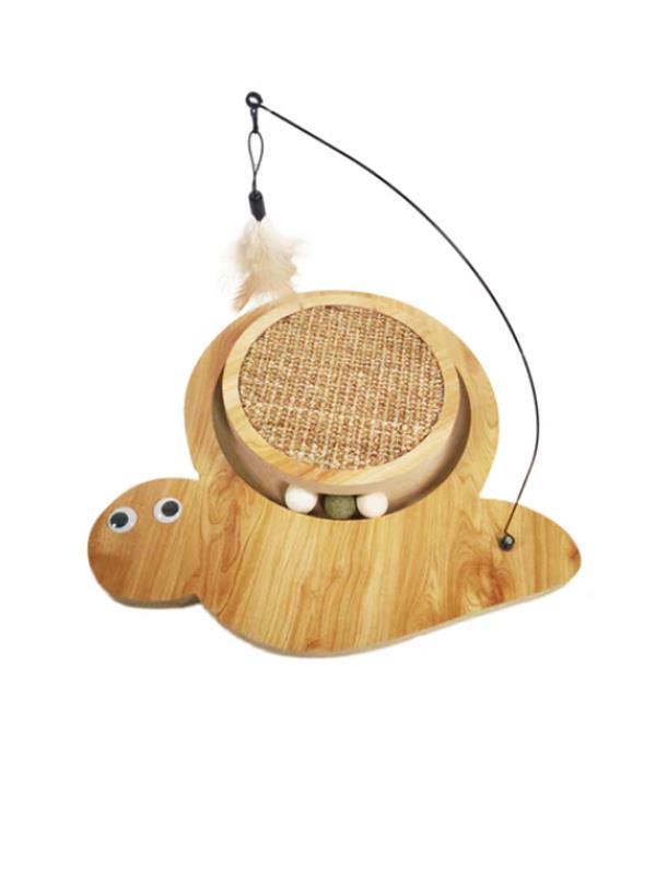 Glipet Salyangoz Şeklinde Ahşap Kedi Tırmalama Oyun Standı 35x32 Cm