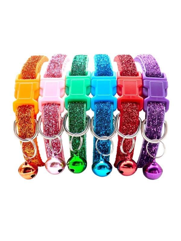 Glipet Simli Zilli Dokuma Kedi Boyun Tasması 19x1 Cm Turuncu