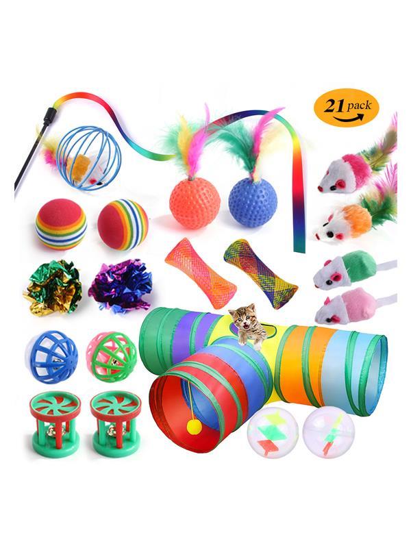 Glipet T Tünelli Oltalı Kedi Oyuncak Seti 21 Parça