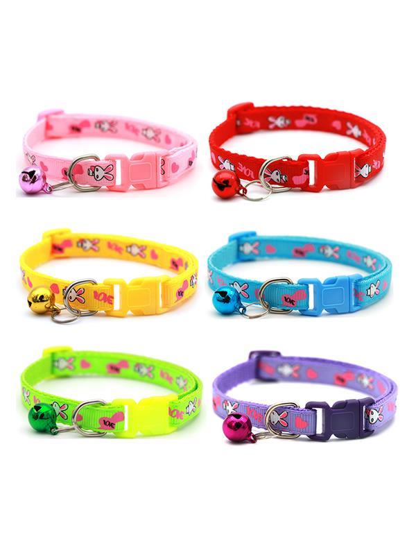 Glipet Tavşan Desenli Dokuma Kedi Boyun Tasması 19x1 Cm Mor