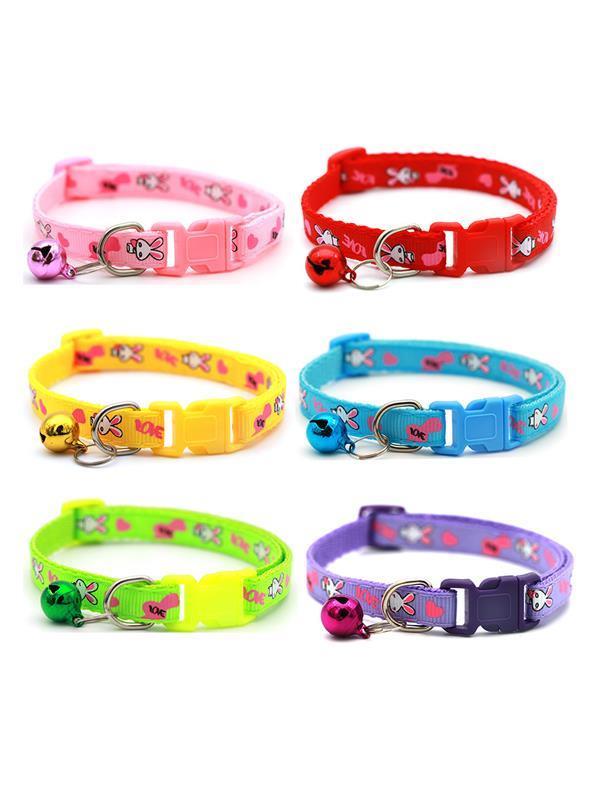 Glipet Tavşan Desenli Dokuma Kedi Boyun Tasması 19x1 Cm Kahverengi