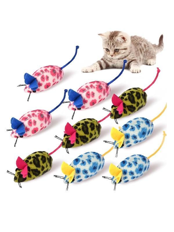 Glipet Üç Renkli Kumaş Fare Kedi Oyuncağı 6 Cm 2 li
