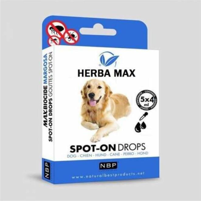 Herba Max Biocide Bitkisel Köpek Ense Damlası Dış Parazit (5x4 ml)