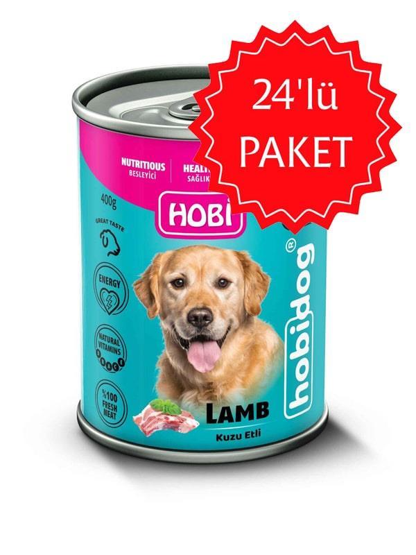 Hobi Hobidog Kuzu Etli Yetişkin Köpek Konservesi 400 gr 24'lü Paket