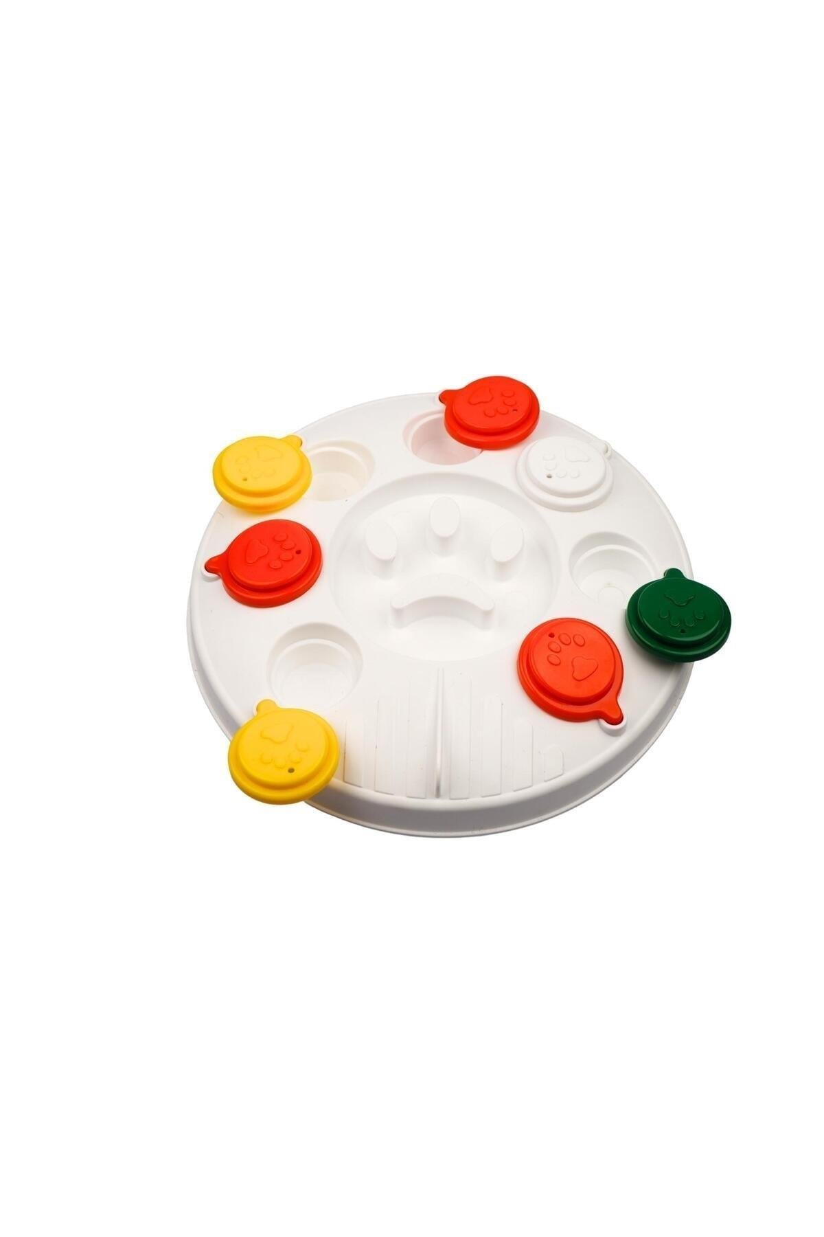 Kedi Köpek Bulmacası ve Yavaş Yeme Mama kabı Beyaz-mix