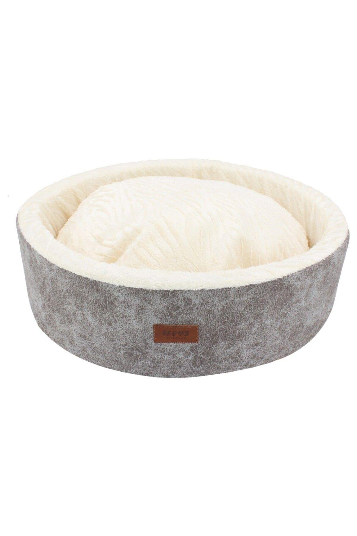 Lepus Mia Donut Kedi Köpek Simit Yatak Gri 50x50x17 cm