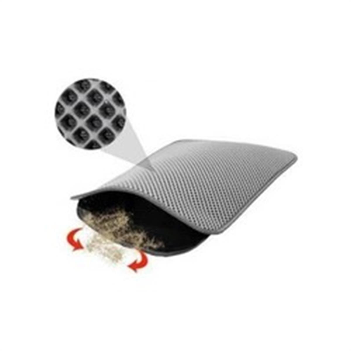 Miapet Elekli Kedi Tuvalet Önü Paspası 60 x 45 cm GRİ