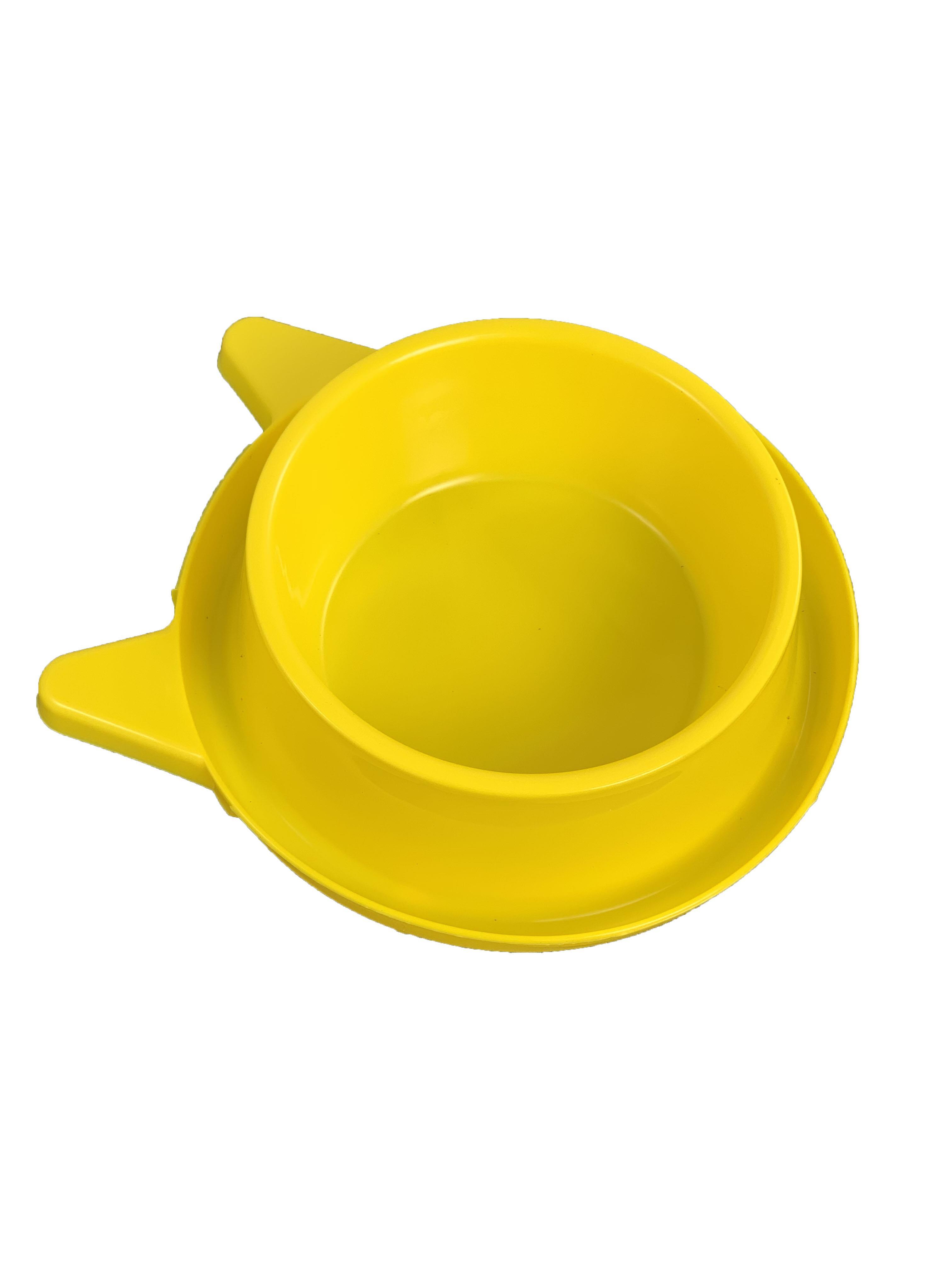 Miapet Plastik Kedi Kulaklı Mama ve Su Kabı 400 ML Sarı