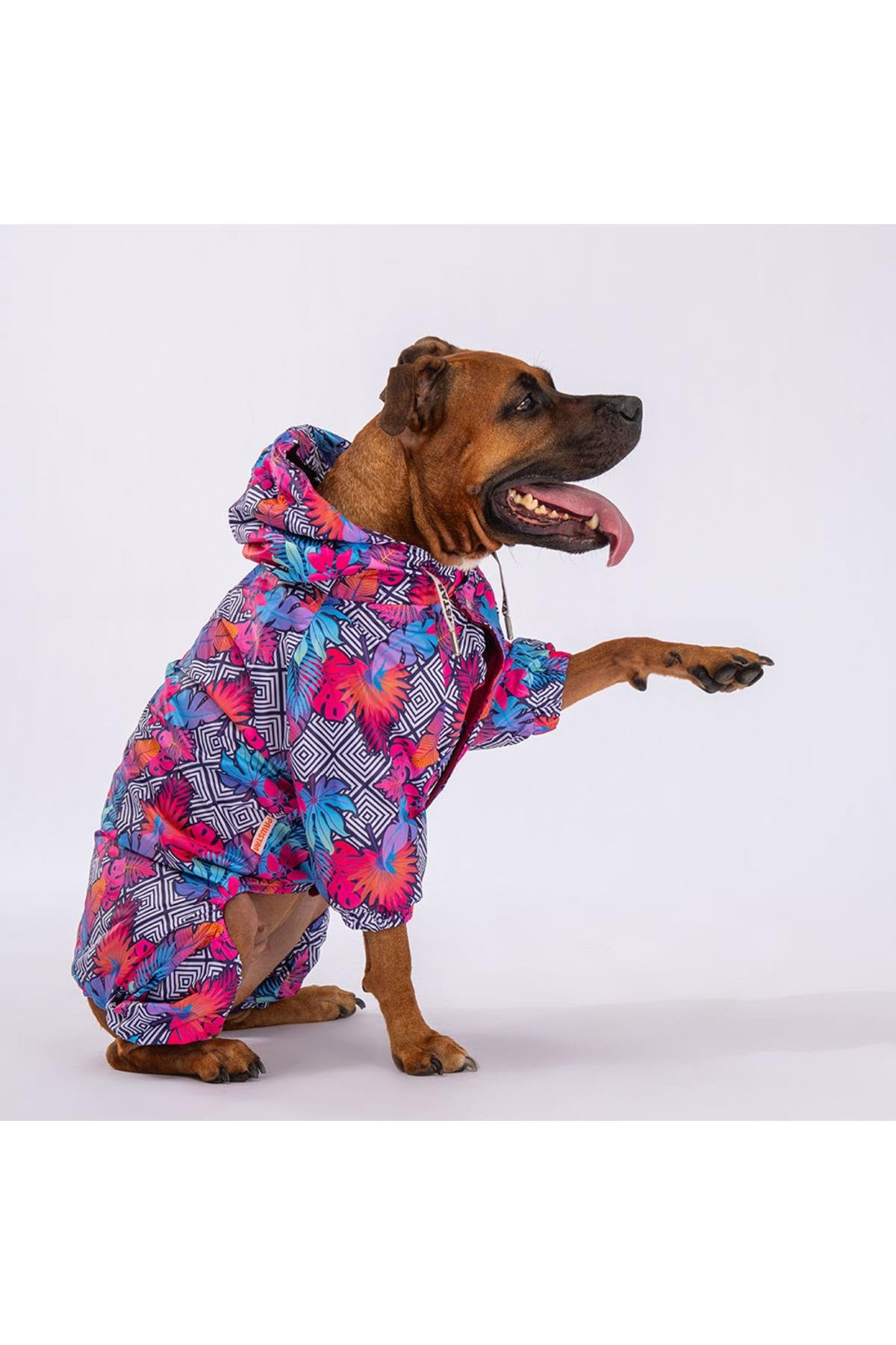 Pawstar Palmatum Orta-Büyük Irk Köpek Tulum Köpek Yağmurluk Köpek Elbisesi Köpek Kıyafeti 5XL