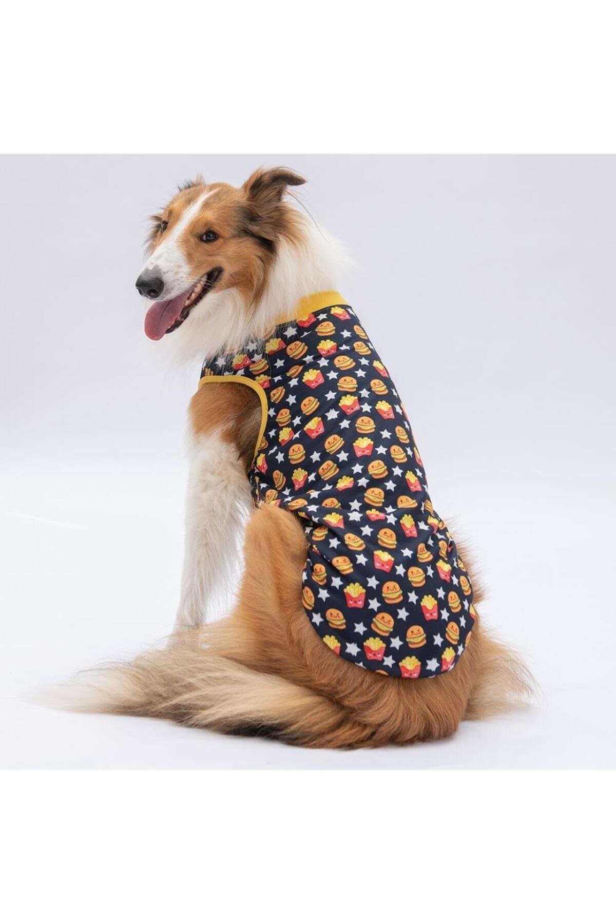 Pawstar Star Hamburger Büyük Köpek Tişörtü - Köpek Kıyafeti 7xl