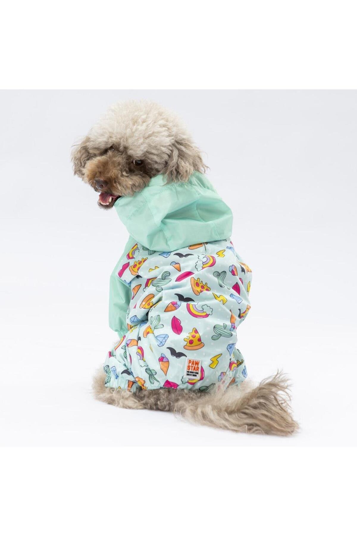 Pawstar Tokyo Köpek Tulum Yağmurluğu Köpek Yağmurluk Köpek Kıyafeti Köpek Elbisesi L