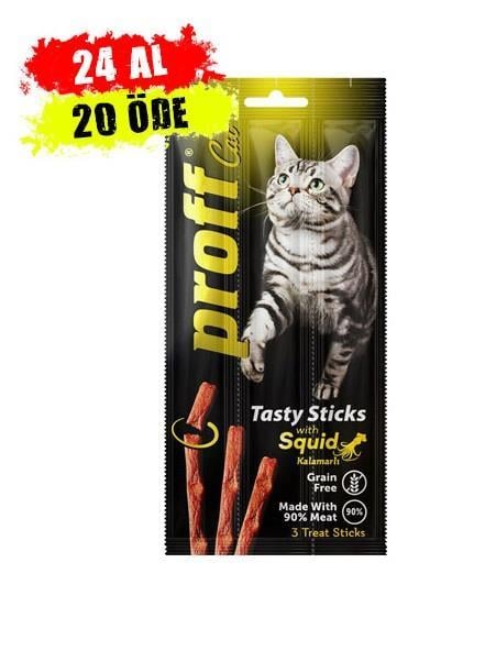 Proff Cat Kalamarlı Tahılsız Kedi Ödül Çubuğu 15gr (3'lü) x 24 ADET