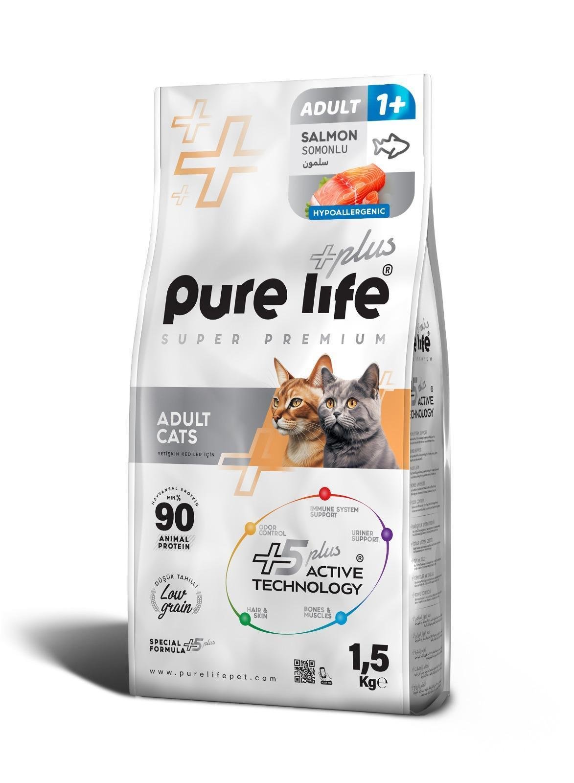 PureLife Plus Somonlu Yetişkin Kedi Maması 1.5 Kg