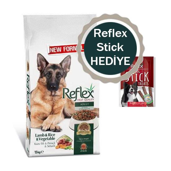 Reflex Kuzulu Pirinçli Sebzeli Yüksek Kaliteli Köpek Maması 15 Kg