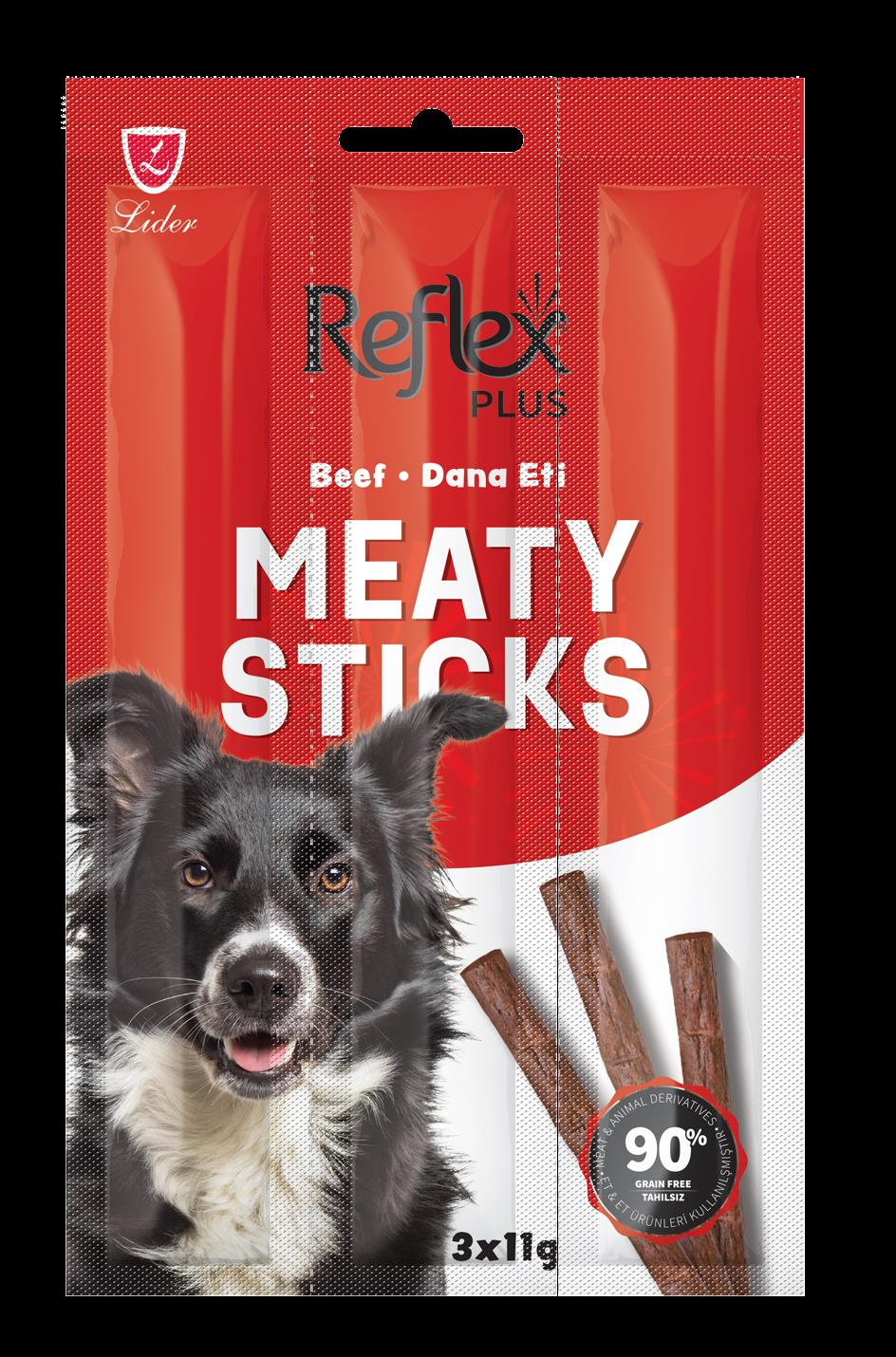 Reflex Plus Biftekli Stick Yetişkin Köpek Ödül Maması 3*11