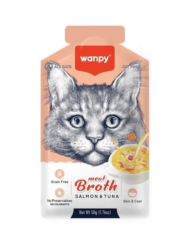 Wanpy Somonlu Ve Ton Balıklı Tahılsız Kedi Çorbası 50 gr