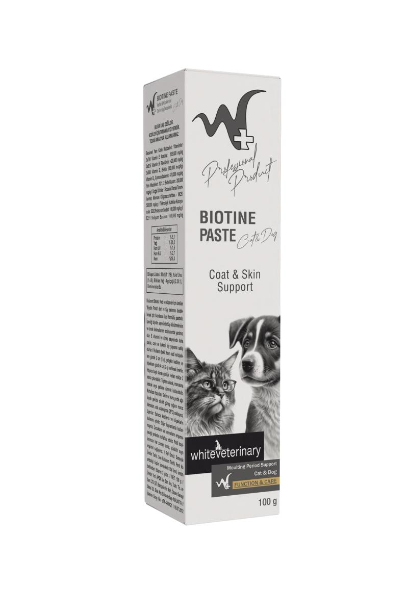 WhiteVeterinay Biotine Paste 100 Gr ( Kedi ve Köpekler için Deri ve Tüy Desteği  )