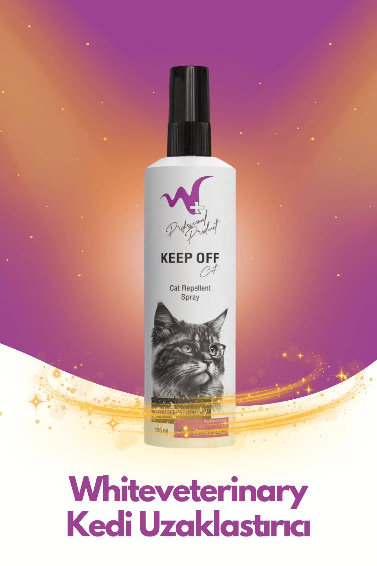 WhiteVeterinay Kedi Uzaklaştırıcı Sprey Keep Off Cat Repellent Spray 150ML