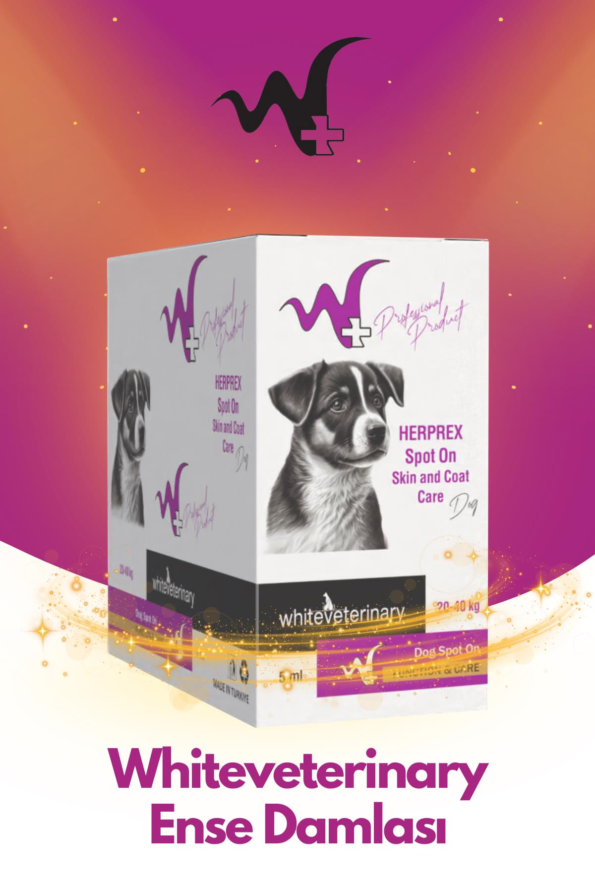 WhiteVeterinay Köpek Ense Damlası Bit Ve Pire 20-40 Kg 1ml 10 Adet