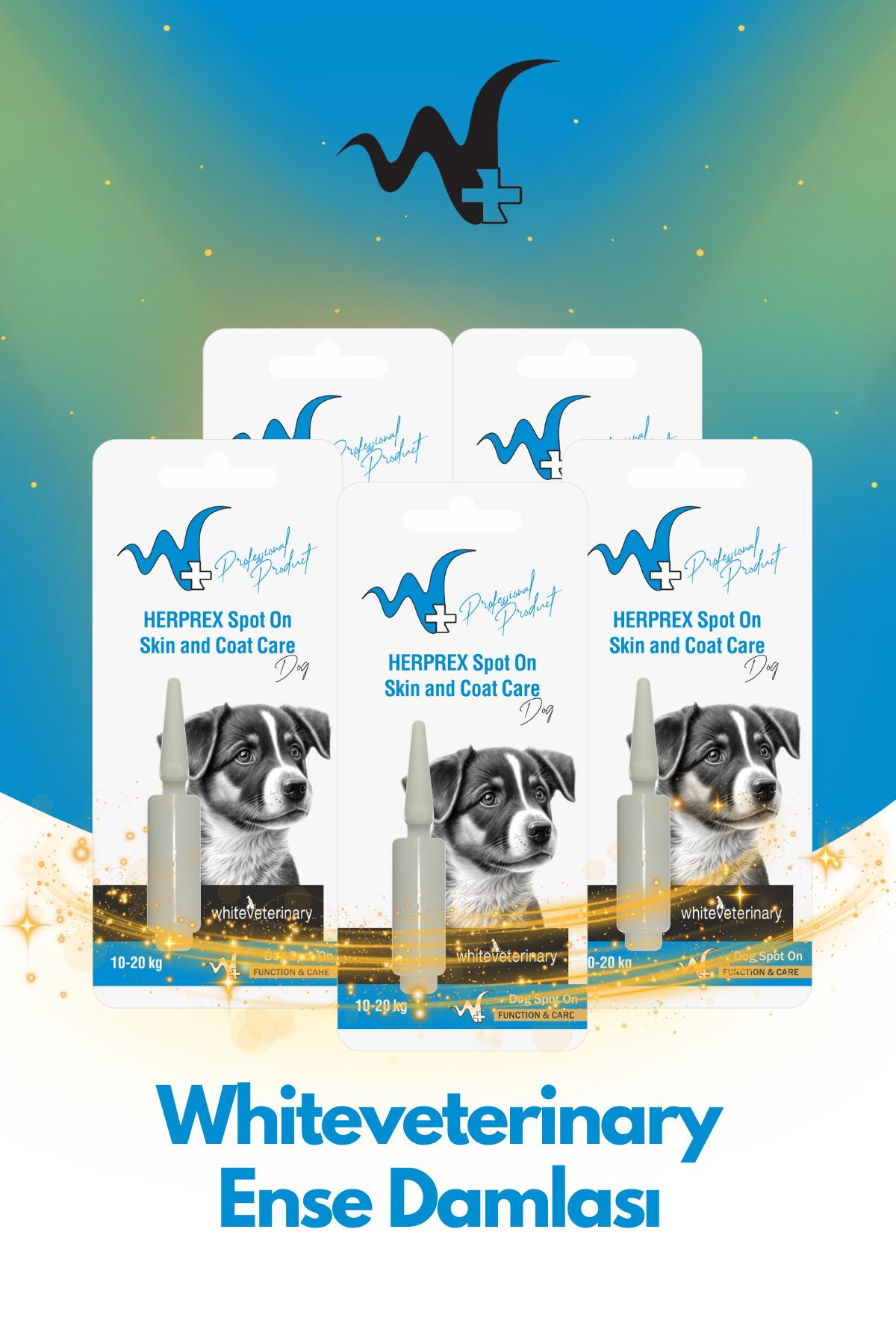 WhiteVeterinay Köpek Ense Damlası Bit Ve Pire 10-20 Kg 1ml 5 Adet