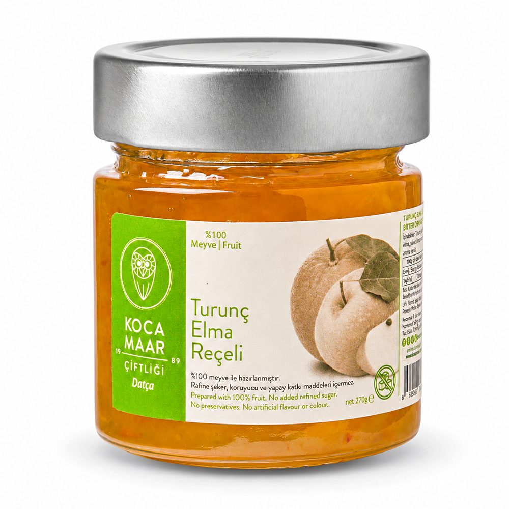 Kocamaar Çiftliği Turunç & Elma Reçeli (Rafine Şeker İlavesiz) 270 gr