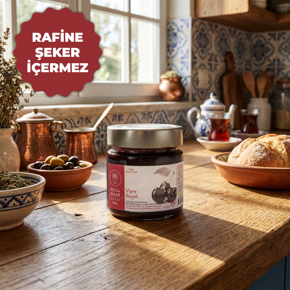 Kocamaar Çiftliği Vişne Reçeli (Rafine Şeker İlavesiz)265 gr