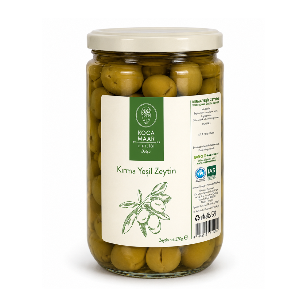 Yeşil Kırma Zeytin 370 gr