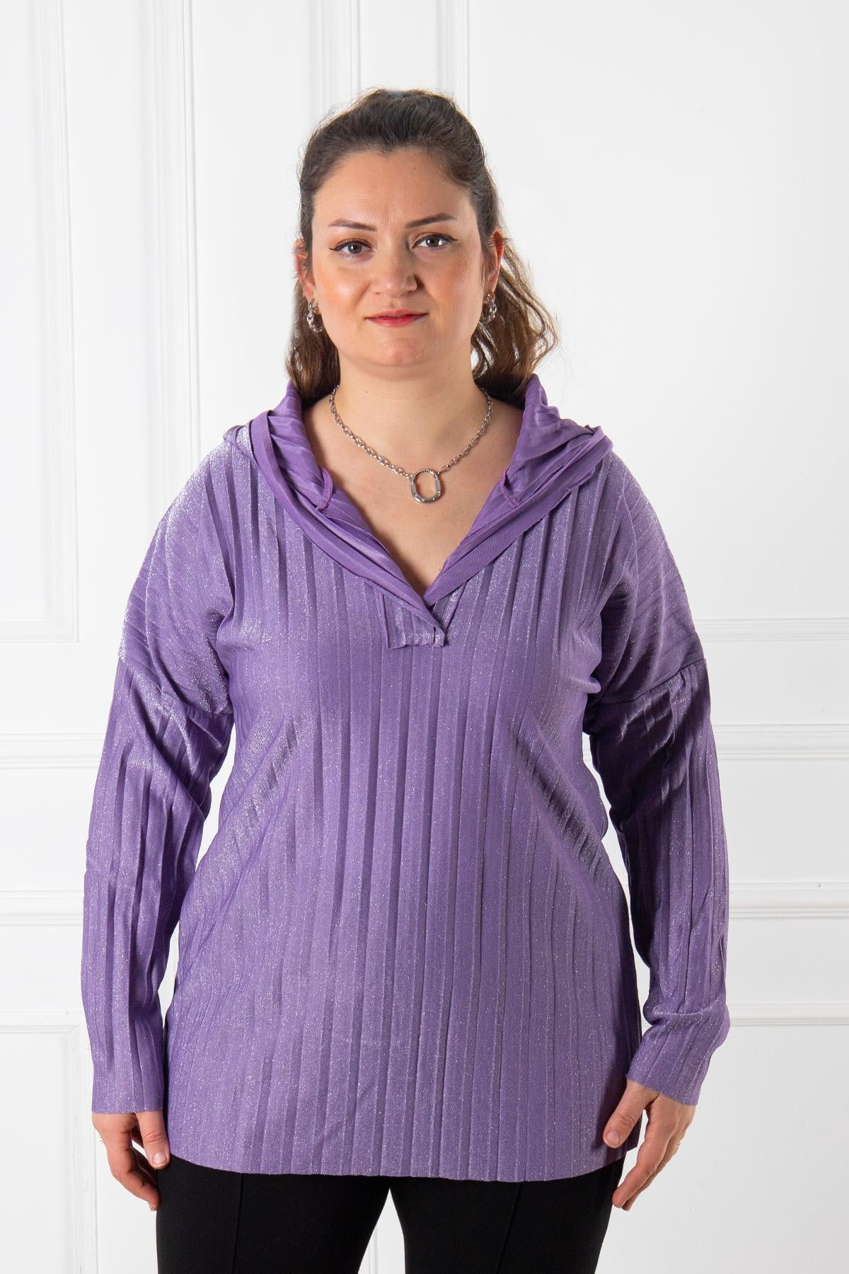 Bedrinxxl, Bluz, Büyük Beden Suna Bluz Lila