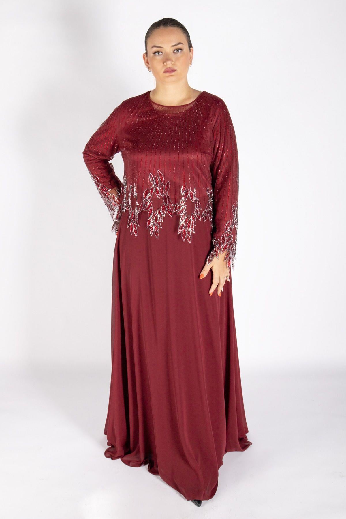 Bedrinxxl, Elbise, Eliza Abiye Bordo