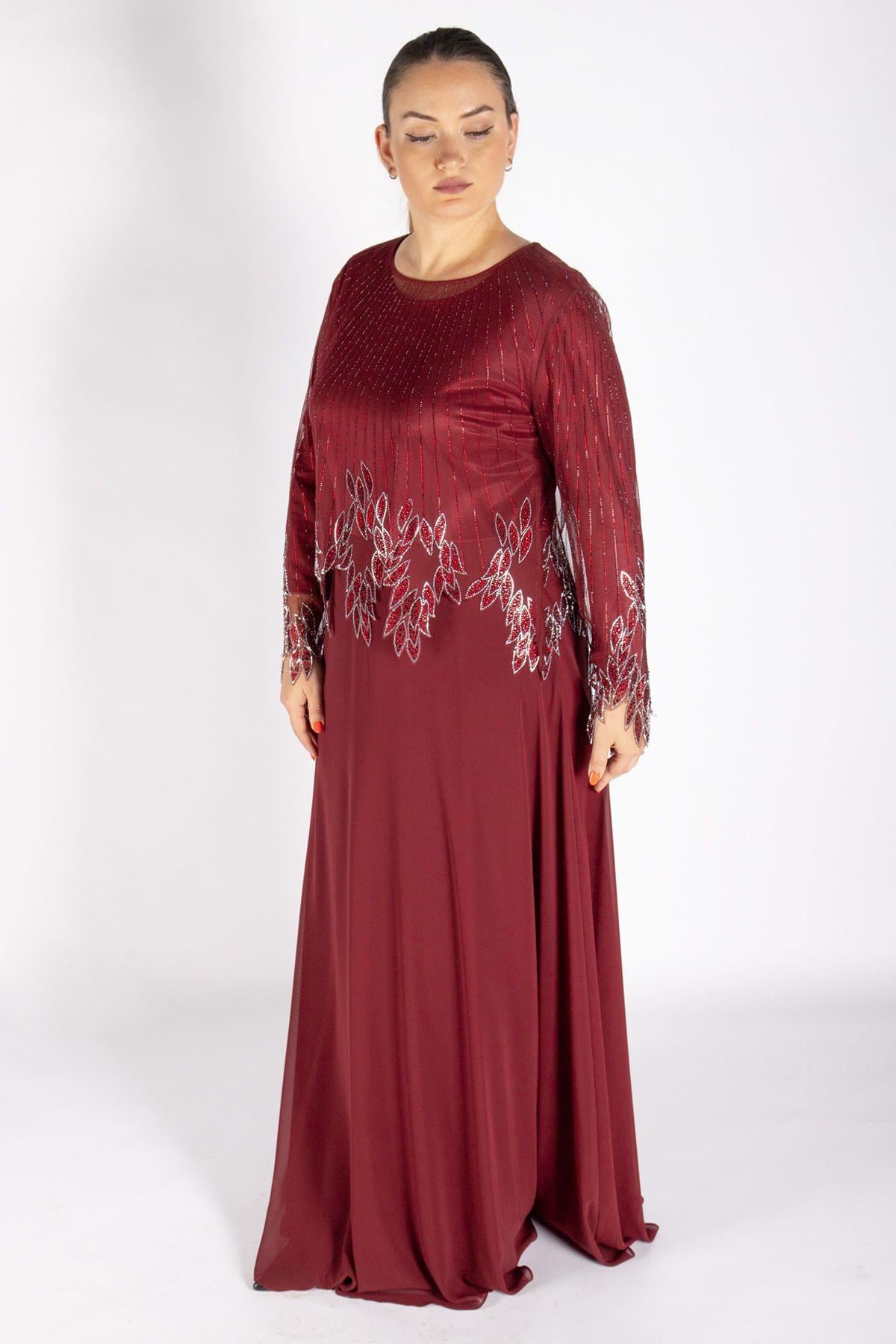 Bedrinxxl, Elbise, Eliza Abiye Bordo
