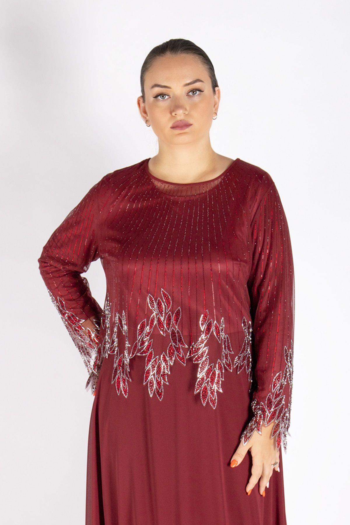 Bedrinxxl, Elbise, Eliza Abiye Bordo
