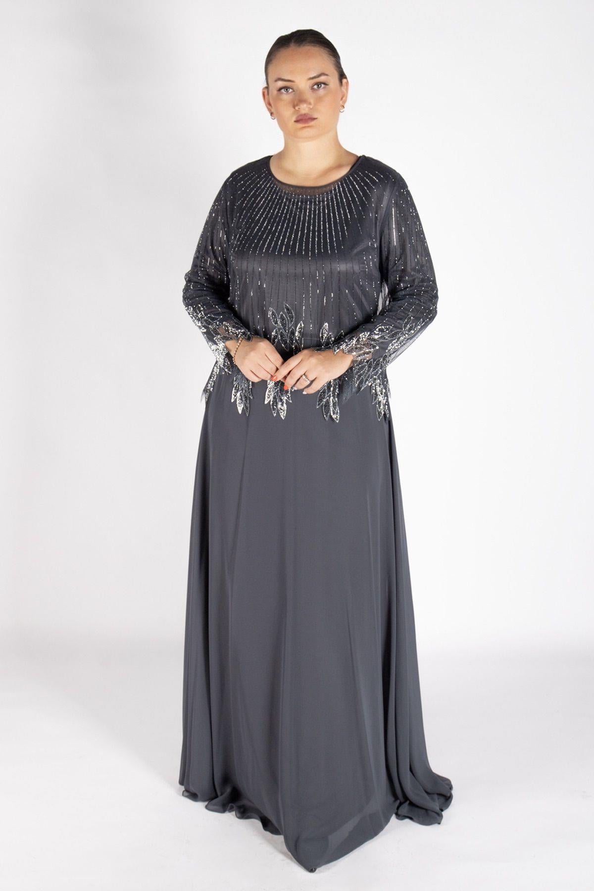 Bedrinxxl, Elbise, Eliza Abiye Gri
