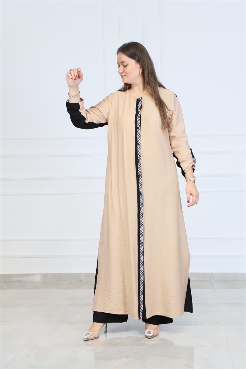 Bedrinxxl, Kap, Büyük Beden Keten Berry Kap Camel