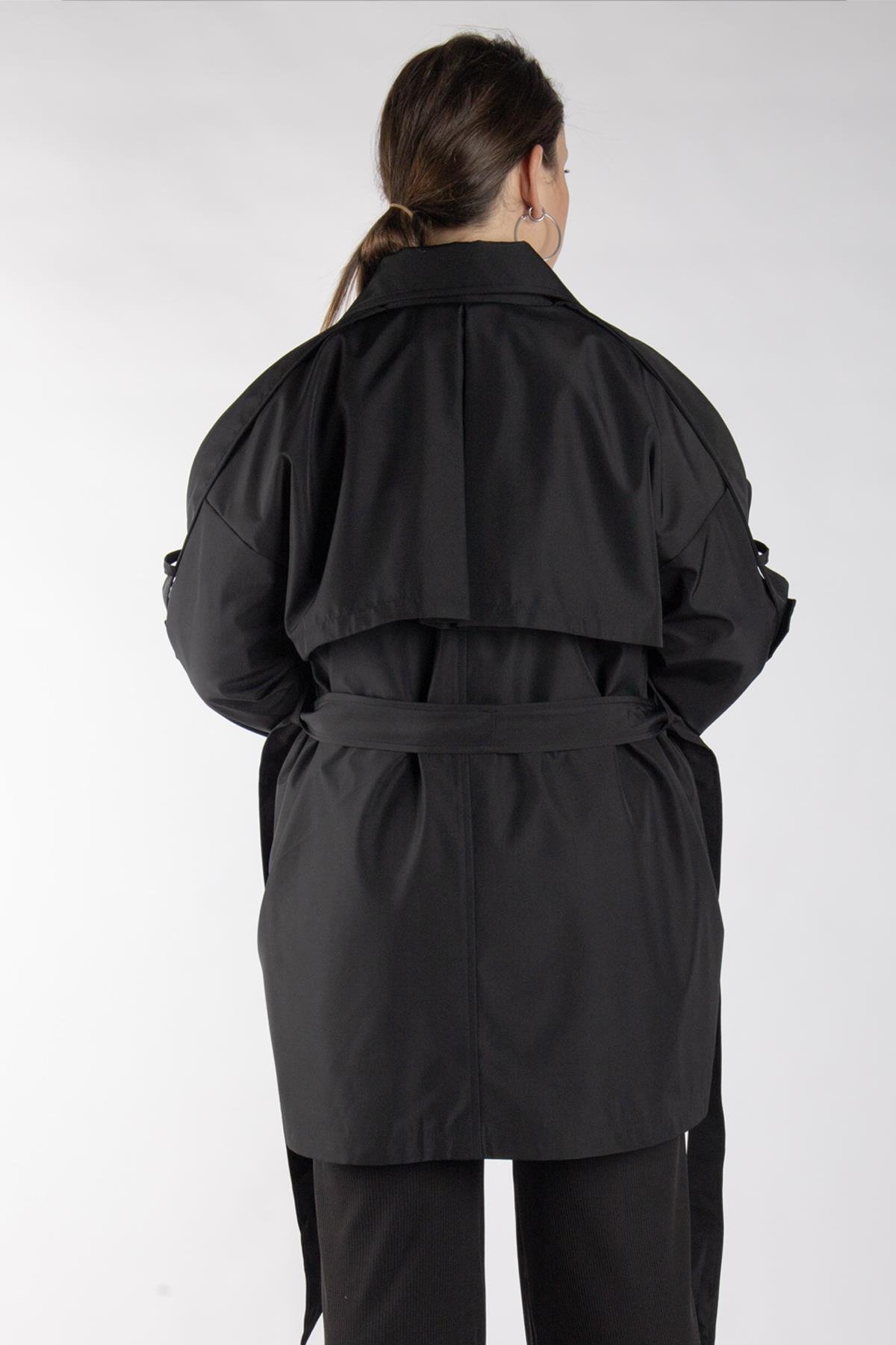 Bedrinxxl, Kap, Kısa Trençkot Siyah