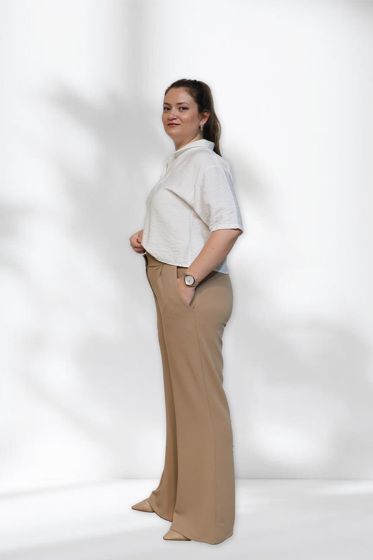 Bedrinxxl, Pantolon, Büyük Beden Konfor Pantolon Camel