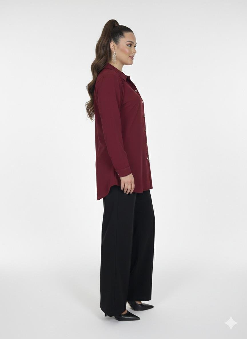 Bedrinxxl, Tunik, Menekşe Tunik Bordo