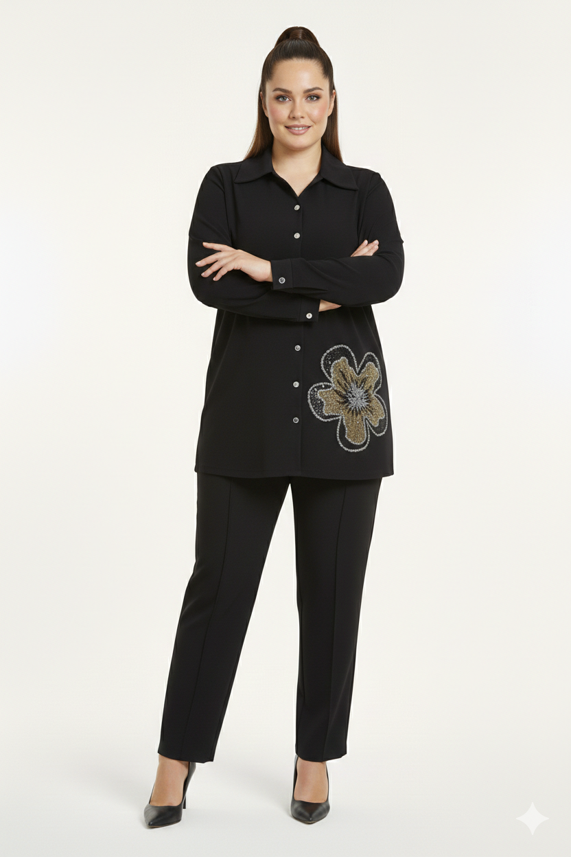 Bedrinxxl, Tunik, Menekşe Tunik Siyah