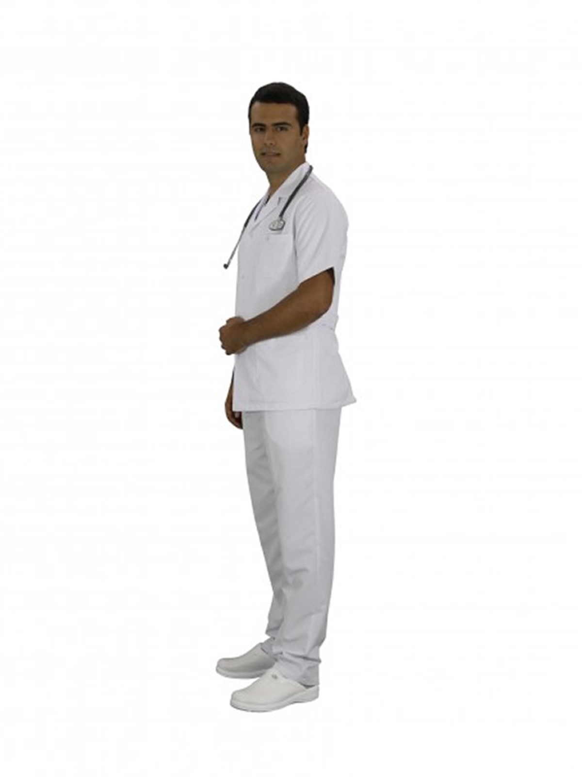 Doktor Önlüğü Klasik Yaka Kısa Kol