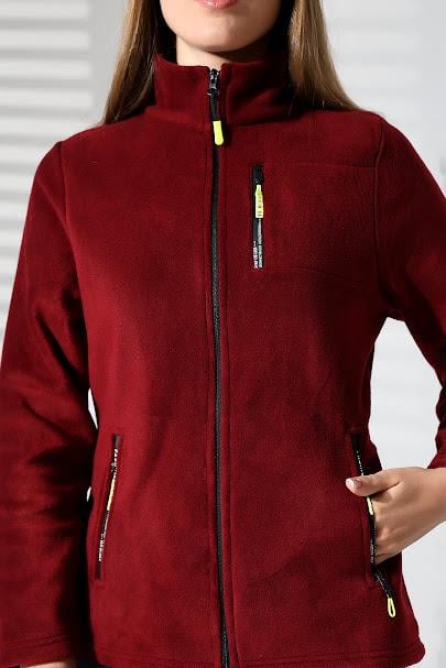 Kadın Hastane Polar Ceket Bordo