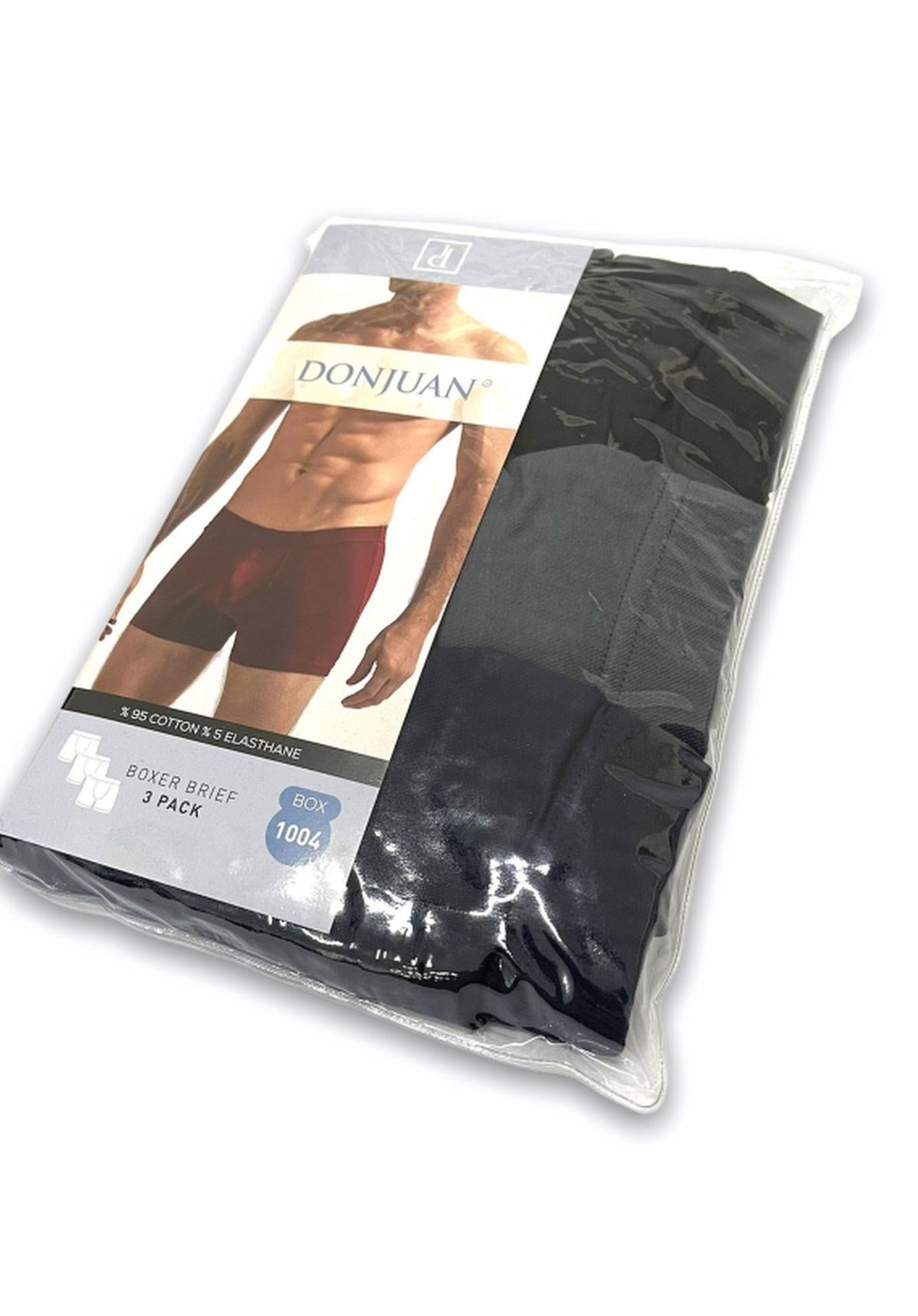 Don Juan Erkek 3'lü Koton Likralı Boxer